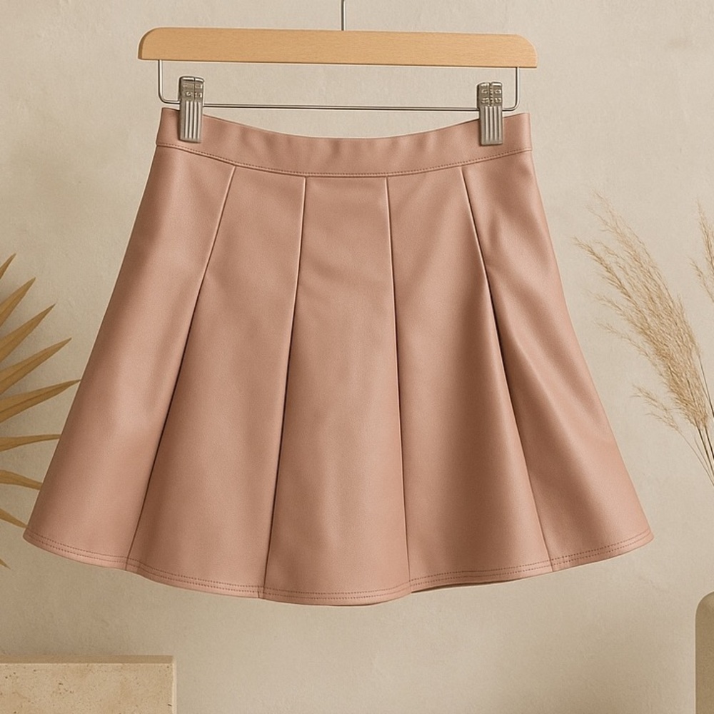 PrettyLittleThing Pink Pleated A-Line Mini Skirt